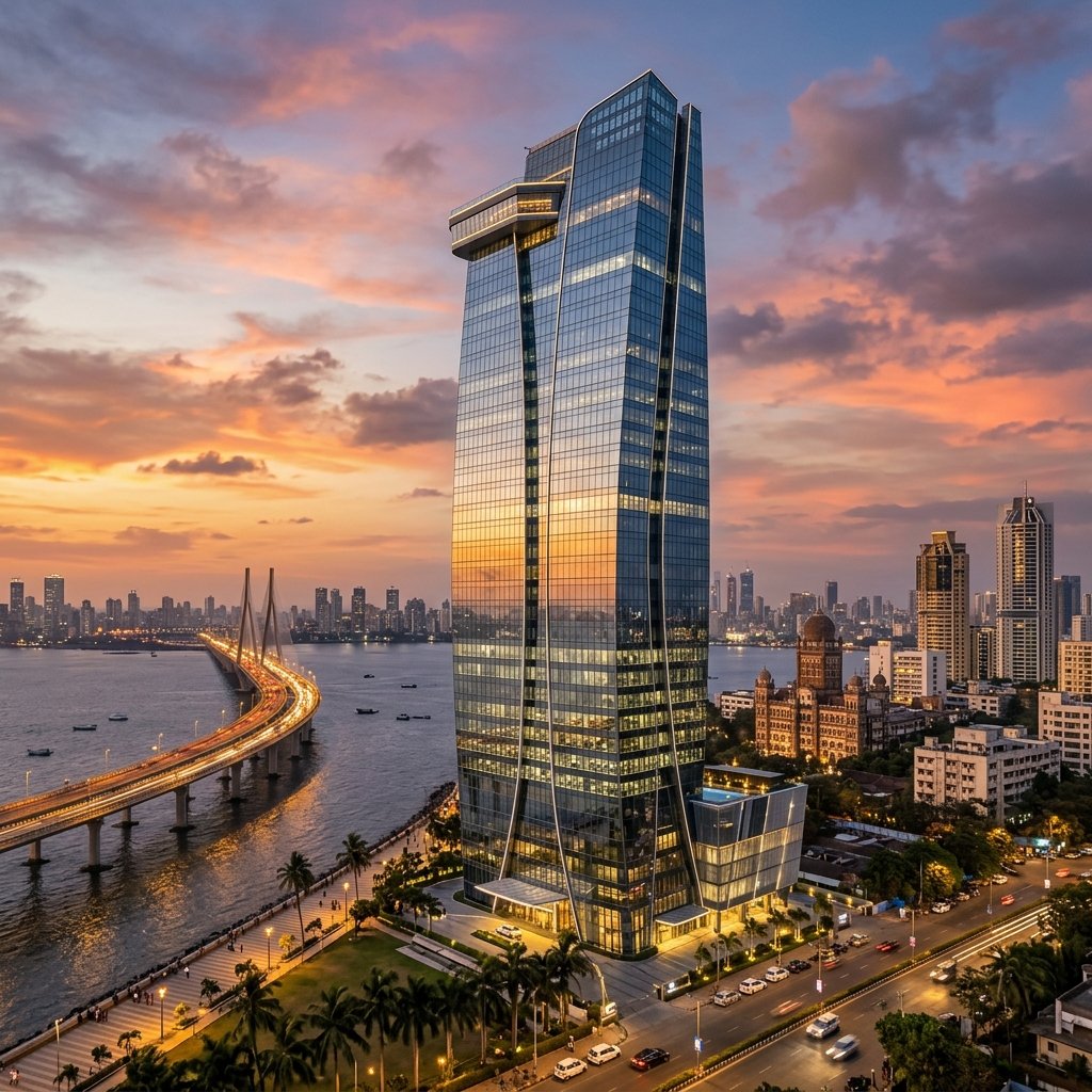Modern corporate building in Mumbai, India